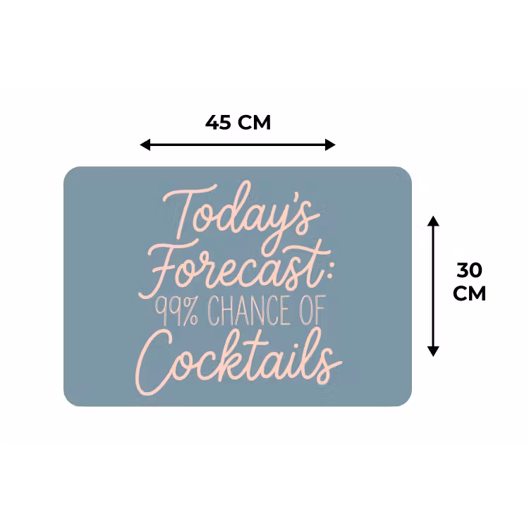 Placemat - 6 stuks - Today's Forecast - Cocktails - Blauw — 3