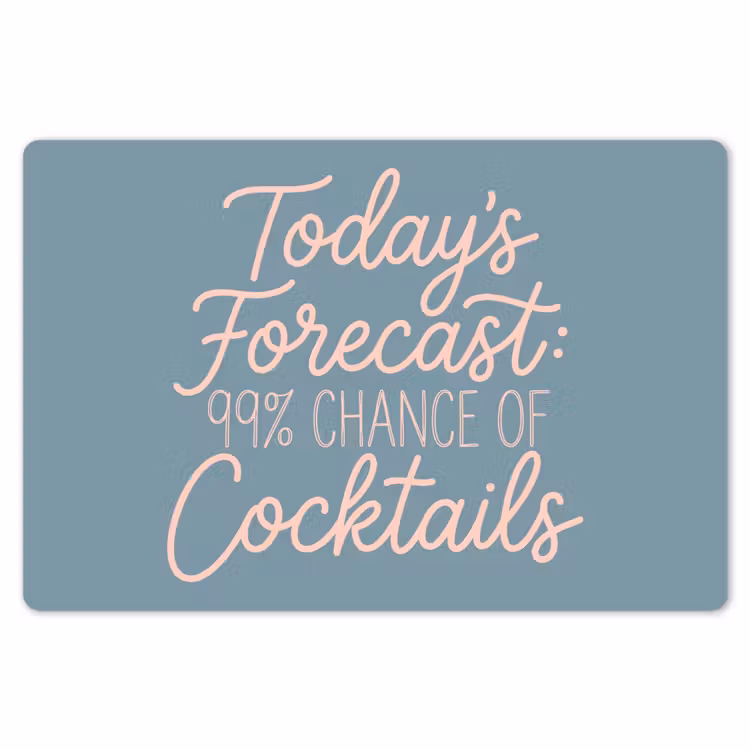 Placemat - 6 stuks - Today's Forecast - Cocktails - Blauw — 7
