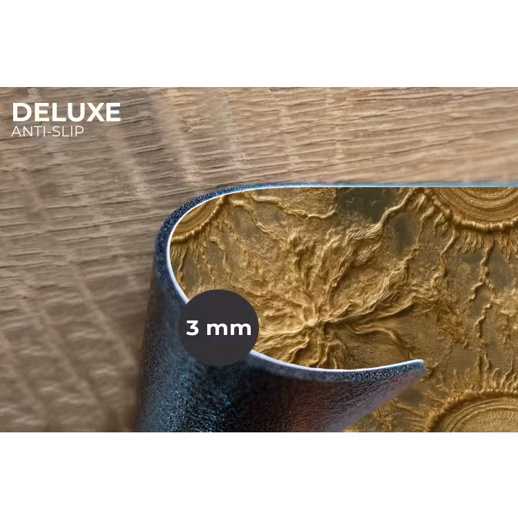 Placemat - 6 stuks - Zon - Reliëf - Antiek - Goud — 4