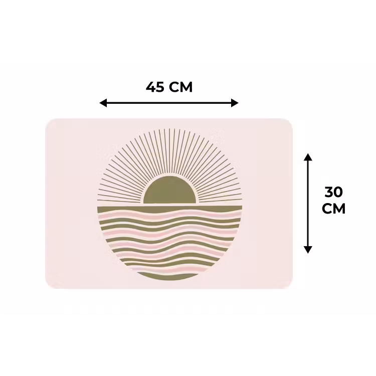 Placemat - 6 stuks - Zon - Zee - Abstract - Modern - Roze — 3