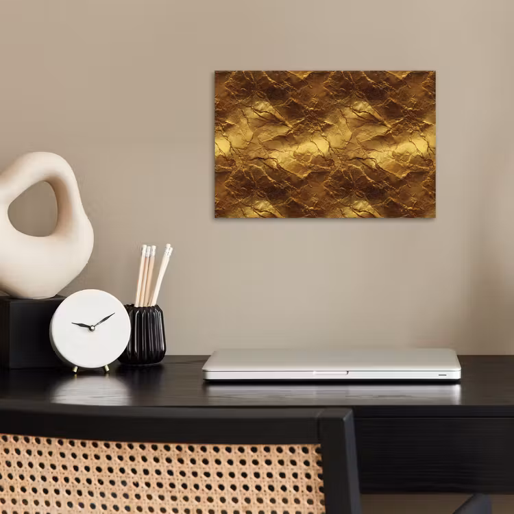 Poster - Bladgoud - Textuur  - Goud — 2