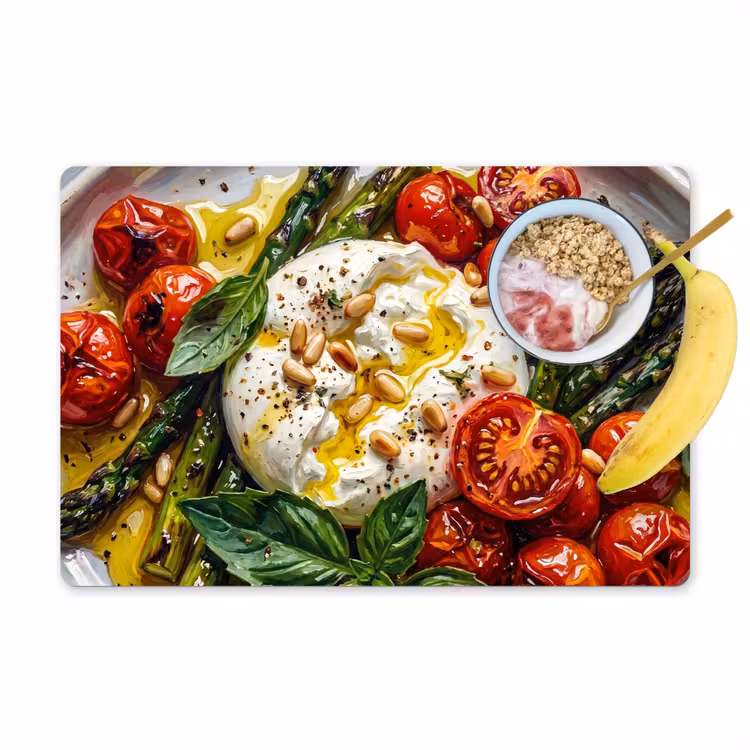 Placemat - 6 stuks - Eten - Groenten - Kaas - Modern - Vers — 1