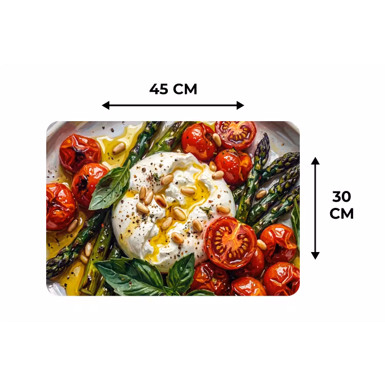 Placemat - 6 stuks - Eten - Groenten - Kaas - Modern - Vers — 3