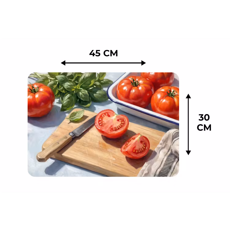 Placemat - 6 stuks - Eten - Keuken - Ingrediënten - Stillleven - Rood — 3