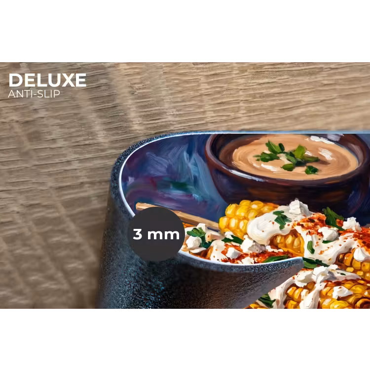 Placemat - 6 stuks - Eten - Maïs - Saus - Geschilderd - Geel — 4