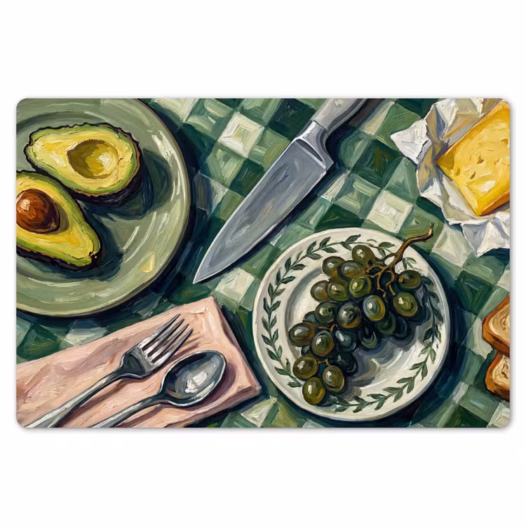 Placemat - 6 stuks - Eten - Ontbijt - Tafel - Modern - Groen — 7