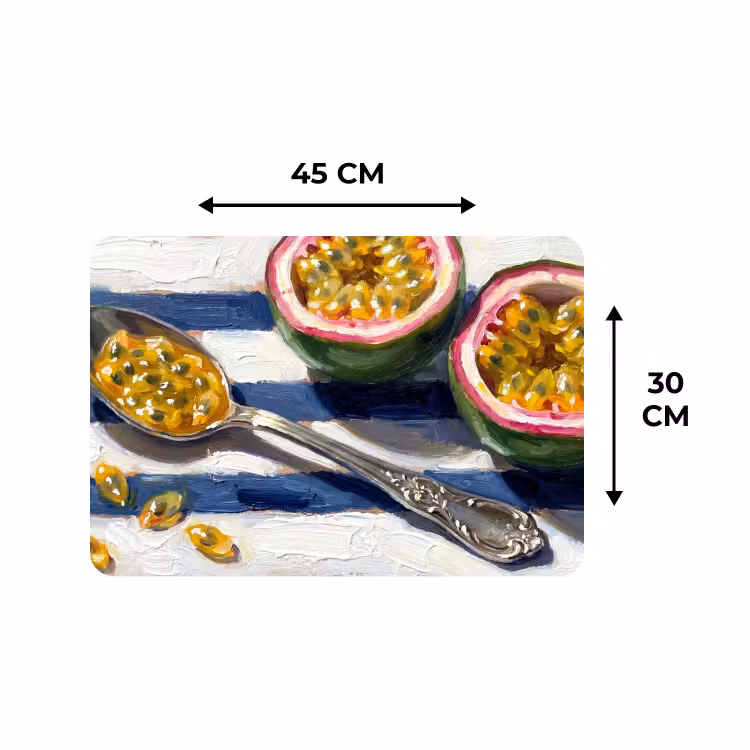 Placemat - 6 stuks - Eten - Passievrucht - Tropisch - Modern - Kleurrijk — 3