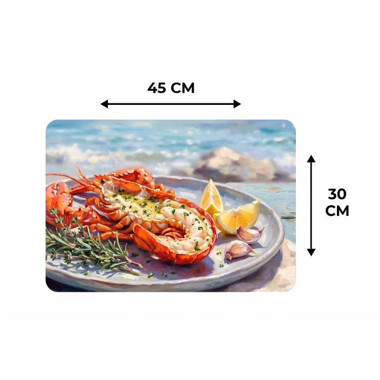 Placemat - 6 stuks - Eten - Zee - Kust - Modern - Blauw — 3