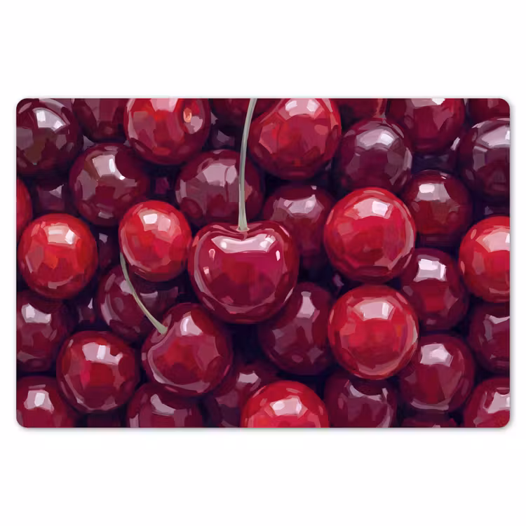 Placemat - 6 stuks - Fruit - Kersen - Eten - Modern - Rood — 7