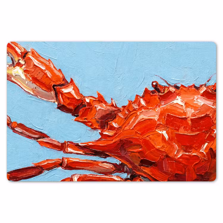 Placemat - 6 stuks - Krab - Zee - Dieren - Abstract - Rood — 7