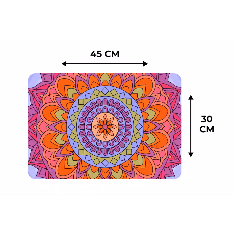 Placemat - 6 stuks - Mandala - Cirkel - Abstract - Kleurrijk - Patroon — 3