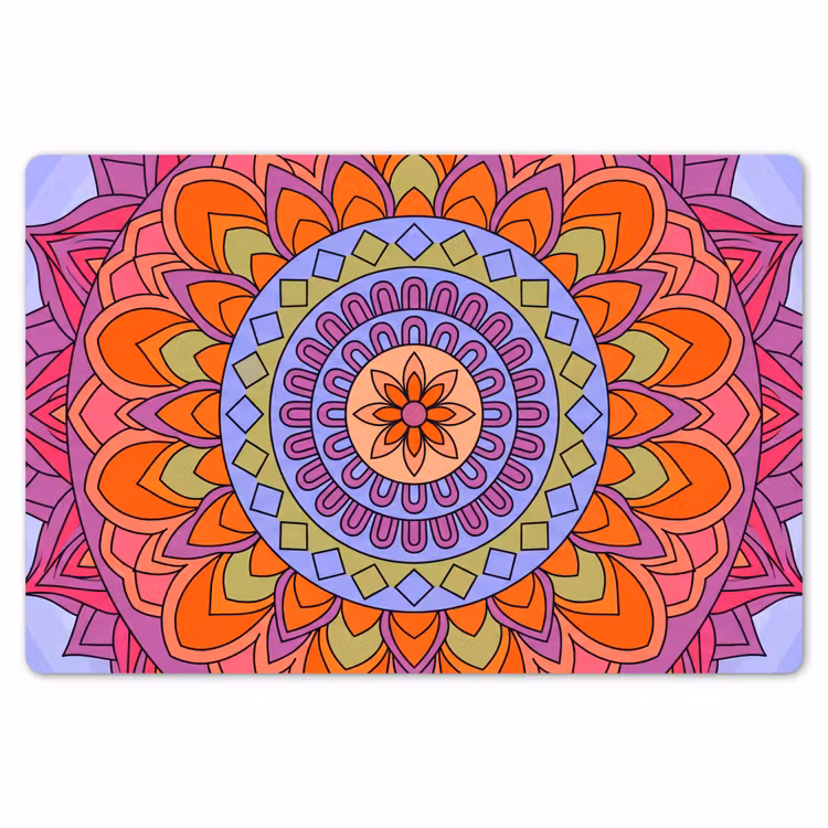 Placemat - 6 stuks - Mandala - Cirkel - Abstract - Kleurrijk - Patroon — 7