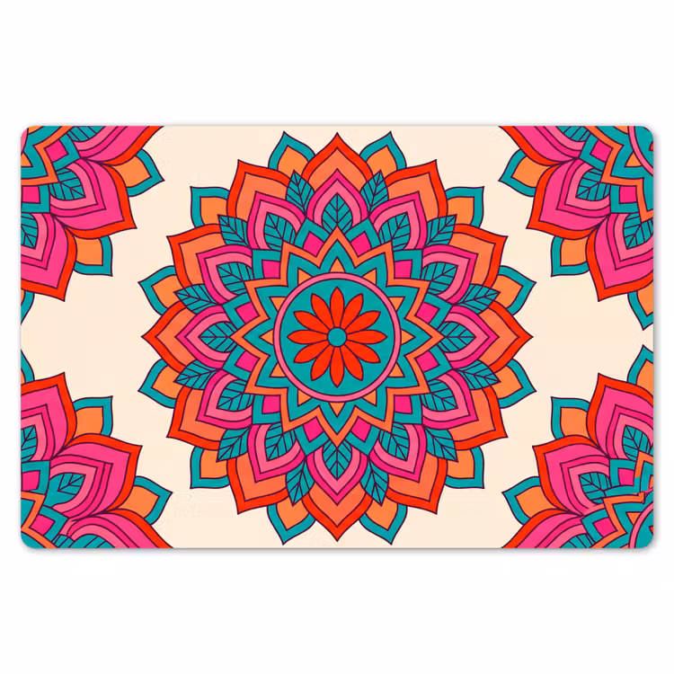 Placemat - 6 stuks - Mandala - Patroon - Abstract - Kleurrijk - Modern — 7