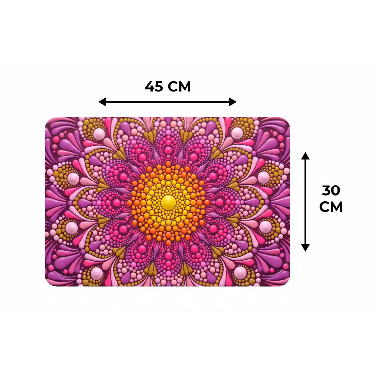 Placemat - 6 stuks - Patroon - Stippen - Abstract - Kleurrijk — 3