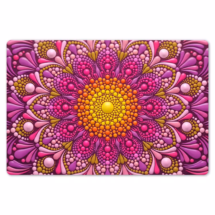 Placemat - 6 stuks - Patroon - Stippen - Abstract - Kleurrijk — 7