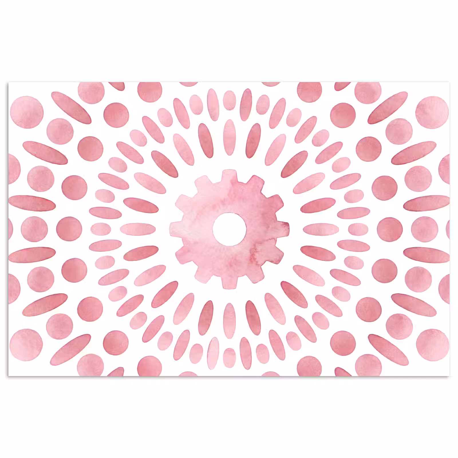 Poster - Abstract - Vormen - Patroon - Aquarel - Roze — 1