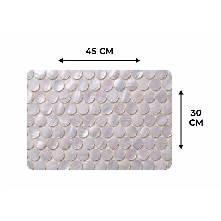 Placemat - 6 stuks - Patroon - Cirkels - Abstract - Modern - Wit — 3