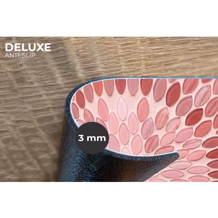 Placemat - 6 stuks - Patroon - Mozaïek - Ovaal - Abstract - Roze — 4