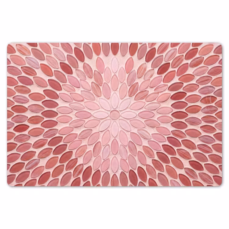 Placemat - 6 stuks - Patroon - Mozaïek - Ovaal - Abstract - Roze — 7