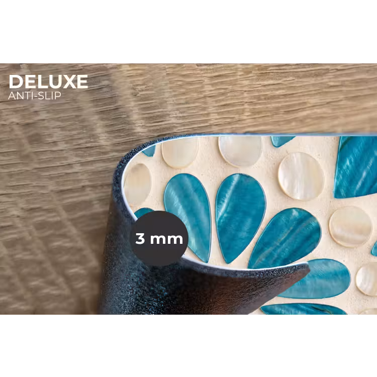 Placemat - 6 stuks - Patroon - Mozaïek - Schelpen - Abstract - Turquoise — 4