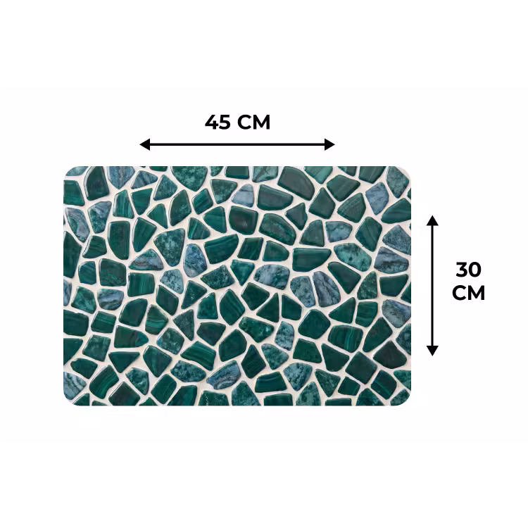 Placemat - 6 stuks - Textuur - Steen - Groen - Abstract - Patroon — 3