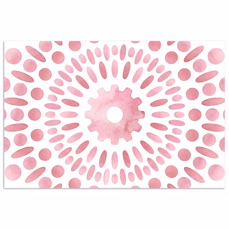 Poster - Abstract - Vormen - Patroon - Aquarel - Roze — 1