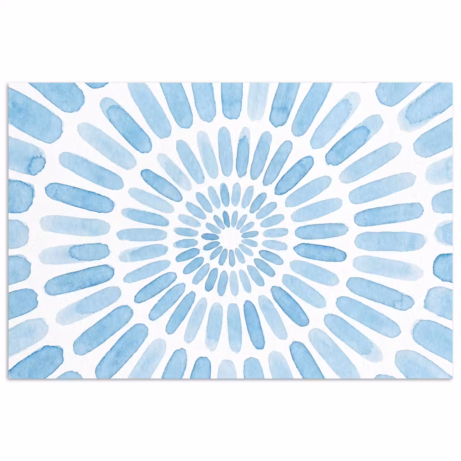 Poster - Abstract - Vormen - Kunst - Aquarel - Blauw — 1