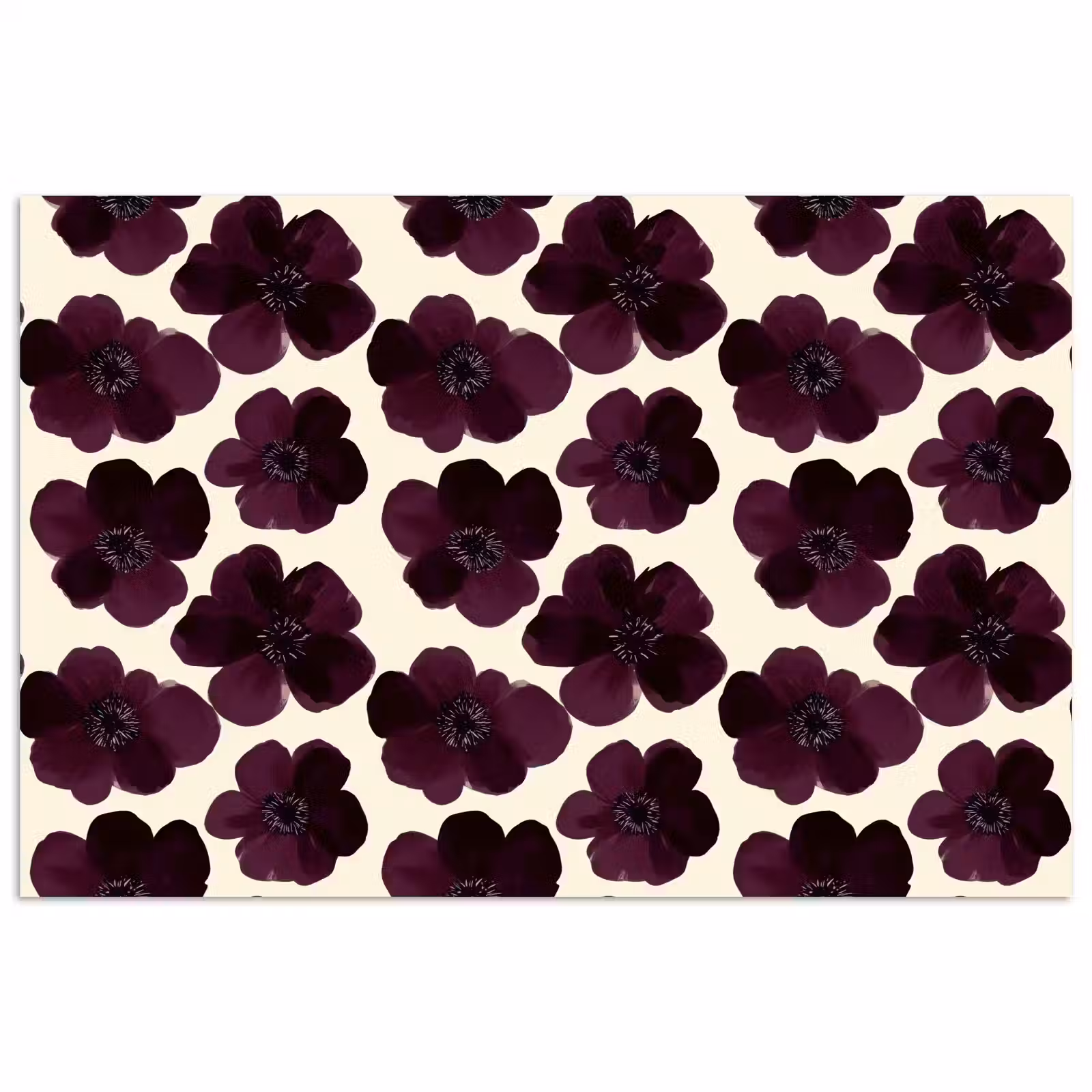 Poster - Bloemen - Aquarel - Paars — 1