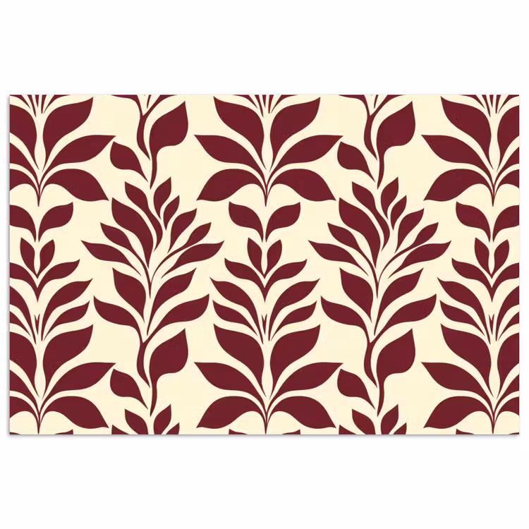 Poster - Abstract - Bladeren - Burgundy — 1