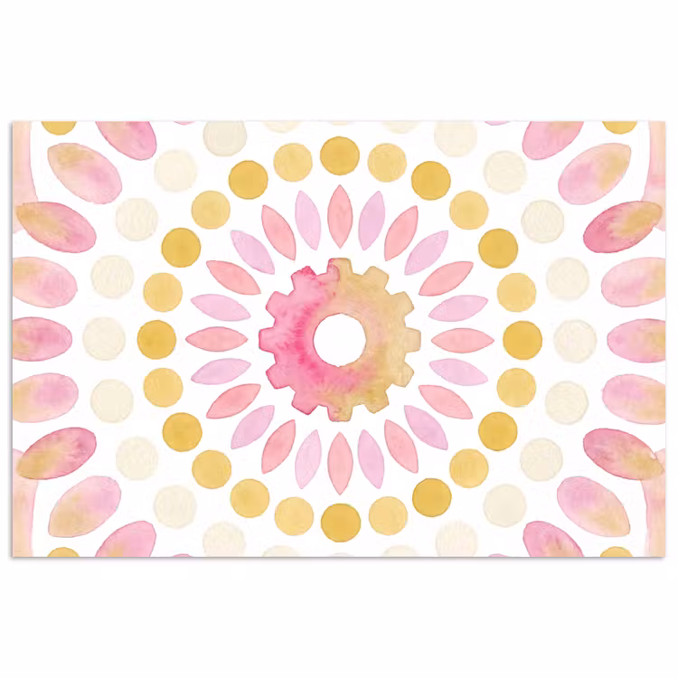 Poster - Abstract - Mandala - Kunst - Modern - Roze — 1