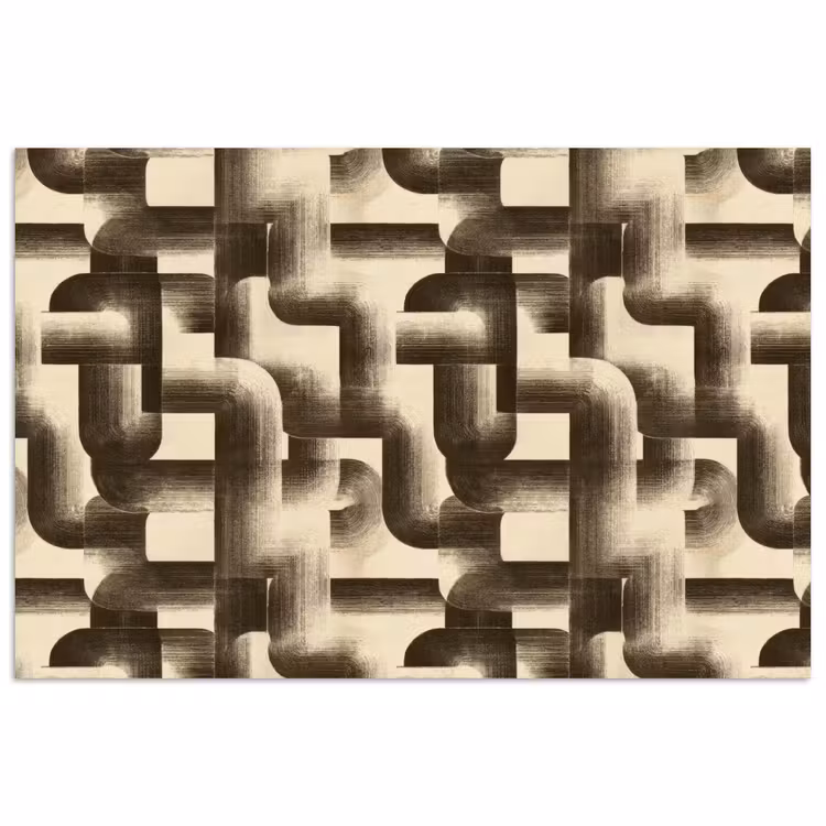 Poster - Abstract - Retro - Zwart — 1