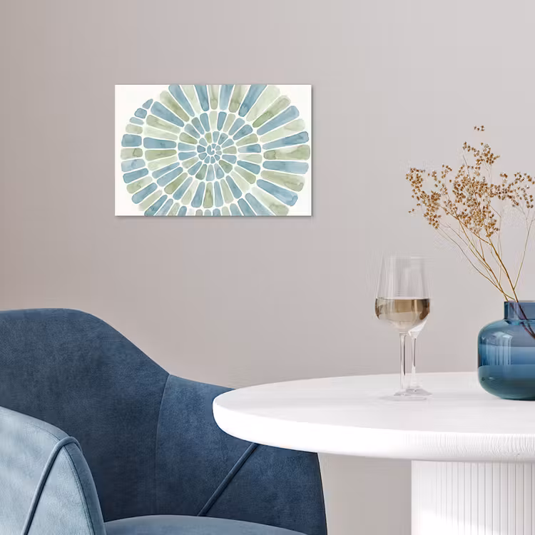 Poster - Abstract - Spiraal - Patroon - Modern - Blauw-Groen — 4