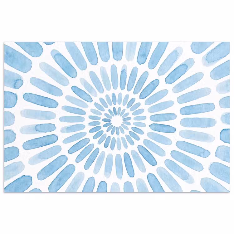 Poster - Abstract - Vormen - Kunst - Aquarel - Blauw — 1