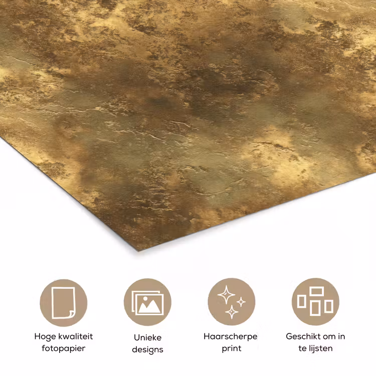 Poster - Antiek - Metaallook - Goud — 5