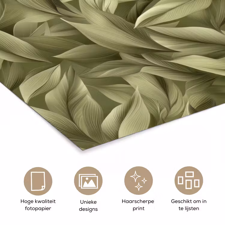 Poster - Bladeren - Modern - Groen — 5