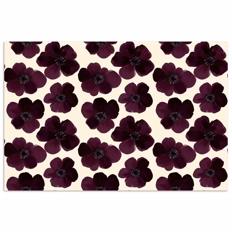 Poster - Bloemen - Aquarel - Paars — 1