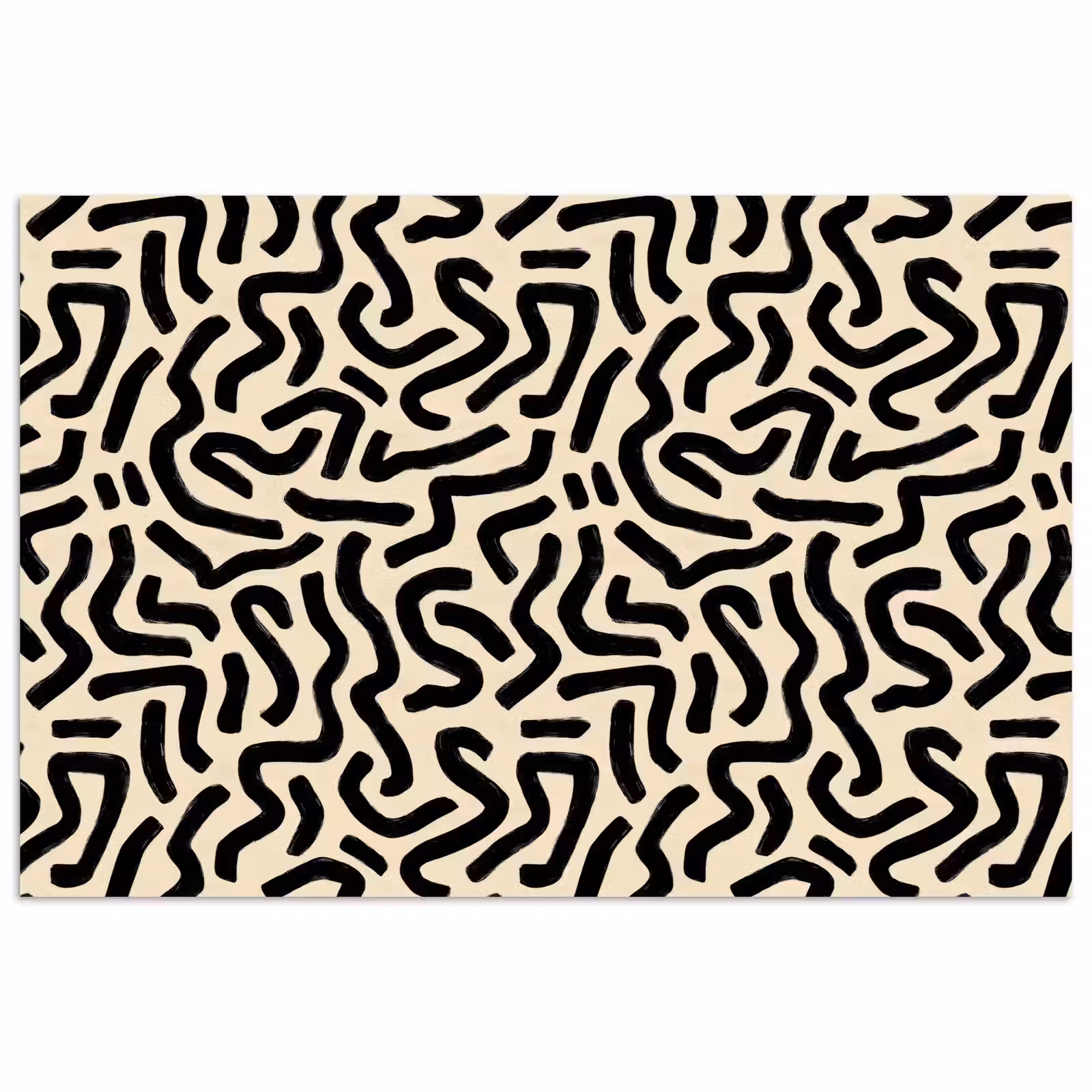 Poster - Abstract - Lijnen - Zwart — 1