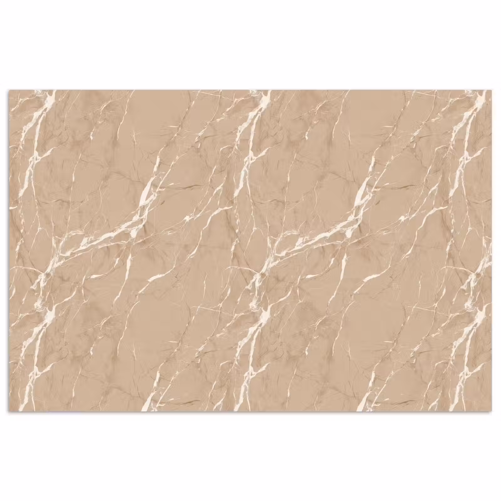 Poster - Beige - Marmer - Organisch - Wit — 1