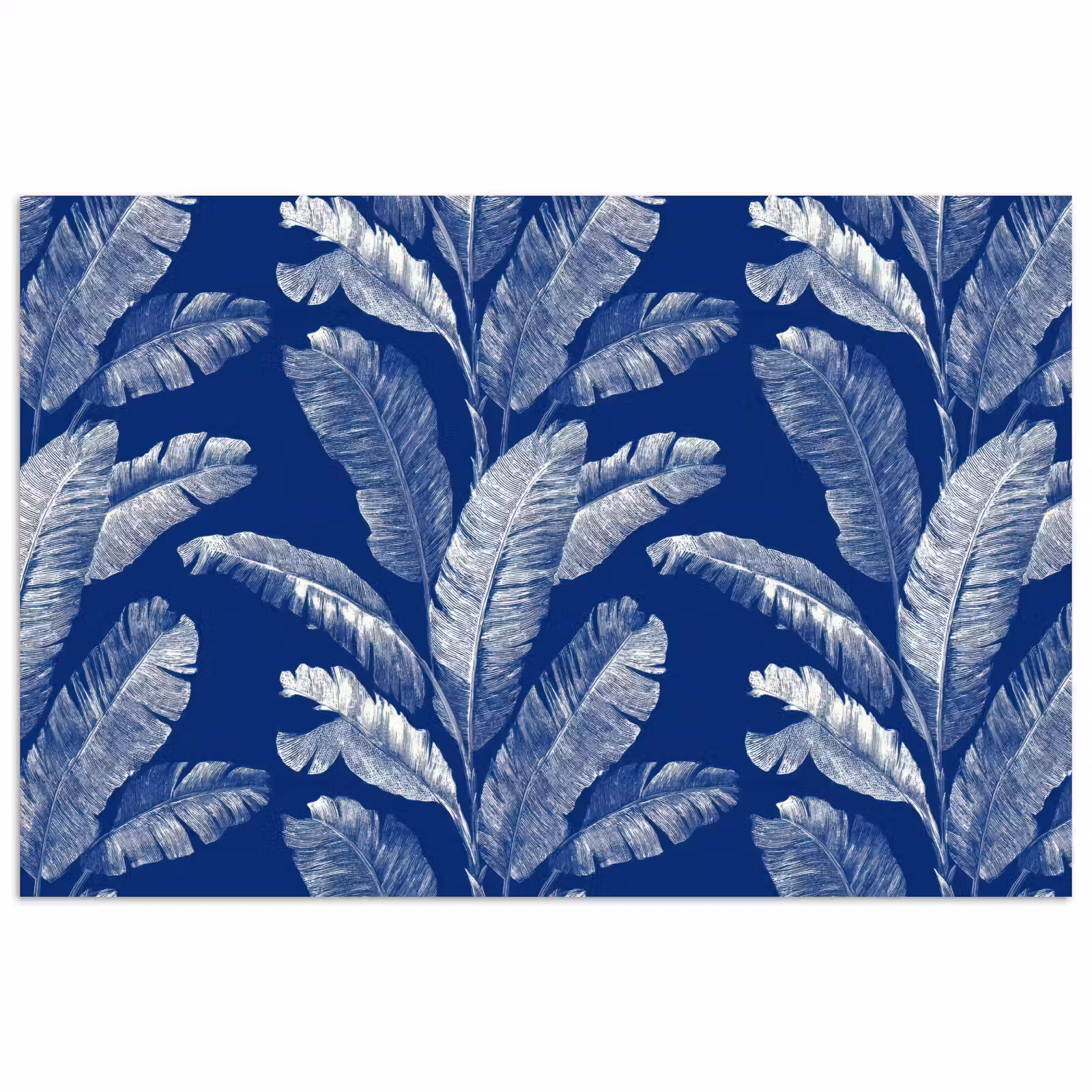 Poster - Blad - Palm - Blauw — 1