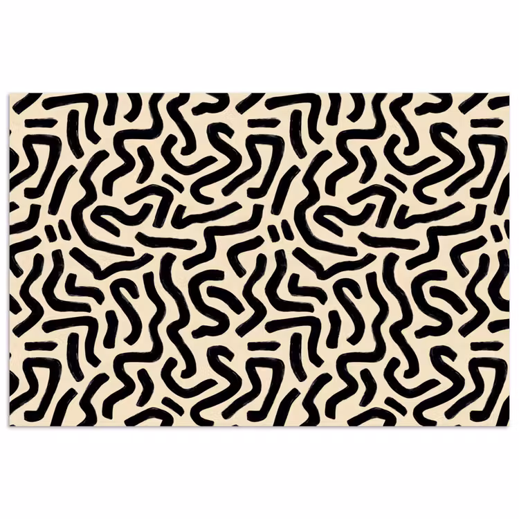 Poster - Abstract - Lijnen - Zwart — 1