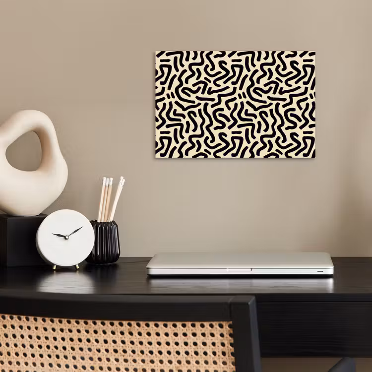 Poster - Abstract - Lijnen - Zwart — 2