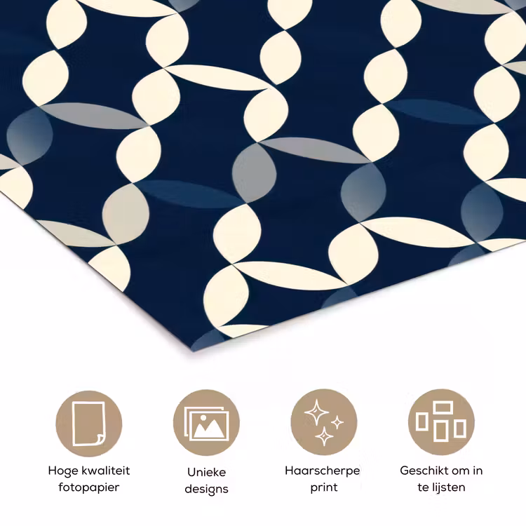 Poster - Abstract - Patroon - Blauw — 5