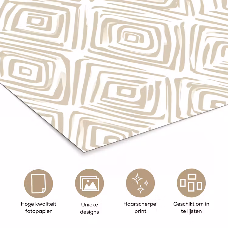 Poster - Abstract - Ruit - Beige — 5