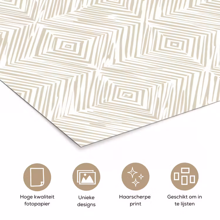 Poster - Abstract - Ruiten - Beige — 5