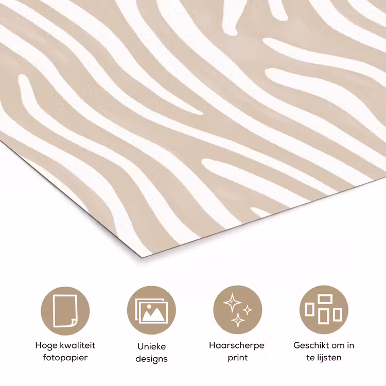 Poster - Abstract - Zebra - Beige — 5