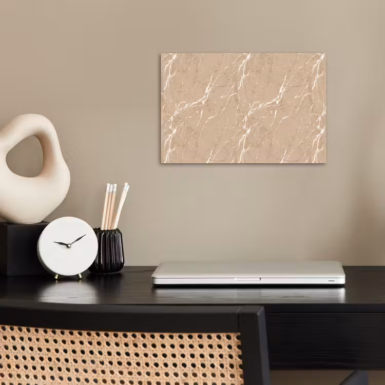 Poster - Beige - Marmer - Organisch - Wit — 2