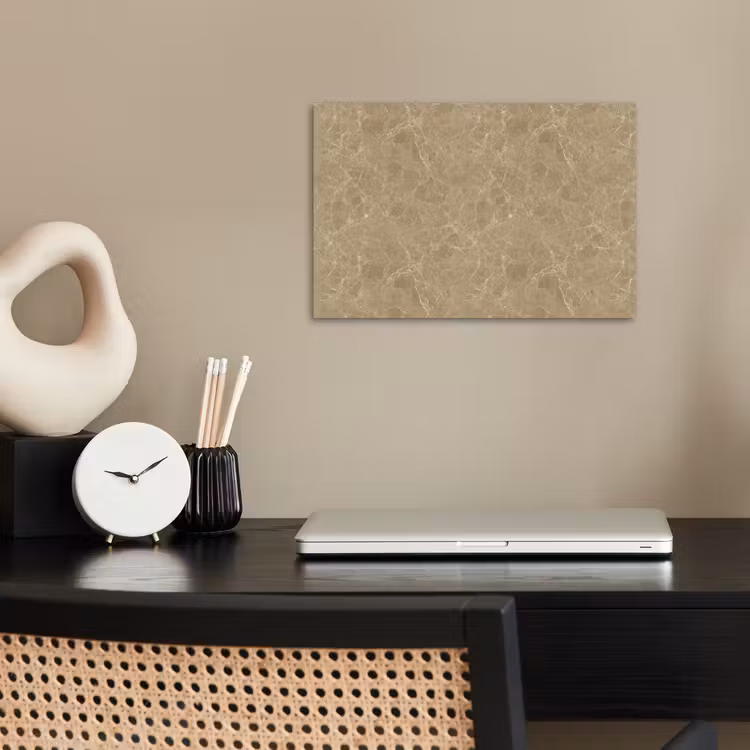 Poster - Beige - Marmer - Witte aders — 2