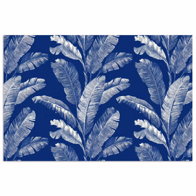 Poster - Blad - Palm - Blauw — 1