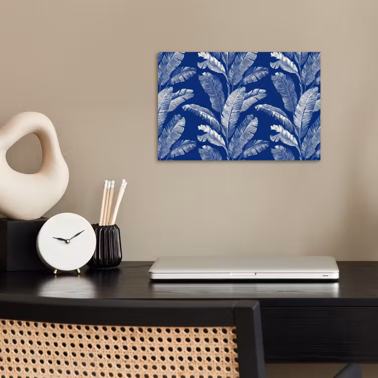 Poster - Blad - Palm - Blauw — 2