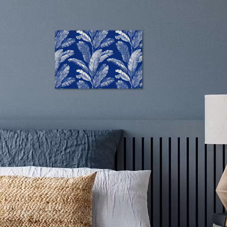 Poster - Blad - Palm - Blauw — 3